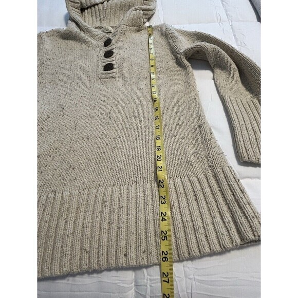 CABELA’S Women’s 3 Button Hooded Pullover Sweater Medium Grandpa Core - Picture 10 of 10